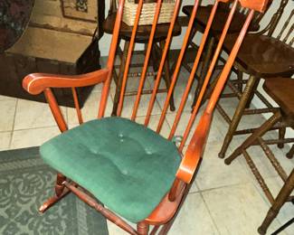 VINTAGE BOSTON ROCKER w/ CUSHION