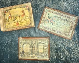 3 DIFFERENT ANTIQUE GAMES FROM GERMANY - TWO NEED MINOR BOX REPAIR