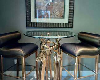 Bistro Table with 2 bar top Chairs
