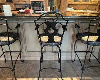 5 Iron Swivel Bar Stools