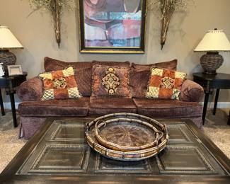 Sofa with fringe ~ Large Black Coffee Table