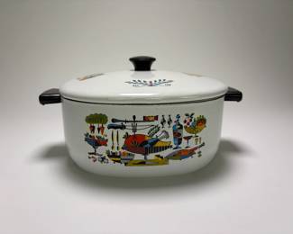 Georges Briard Style Enamelware Pot