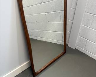 MCM Sculpted Walnut Mirror