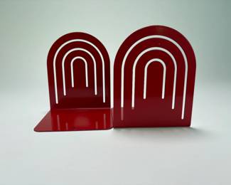 Red Spectrum Rainbow Bookends 1980s