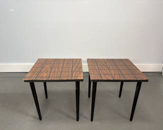 Checkered End Tables