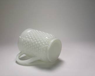 Milk Glass Hobnail Pitcher