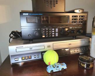 Drake receiver and Toshiba VCR/DVD player
