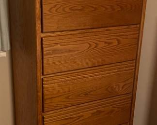 Tall Dresser goes with King Bedroom Set. For Sale Now!