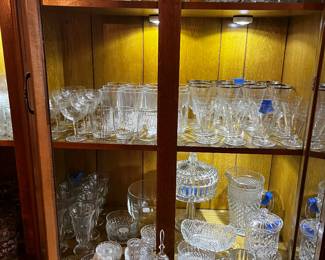 Lots of crystal and cut glass items.  