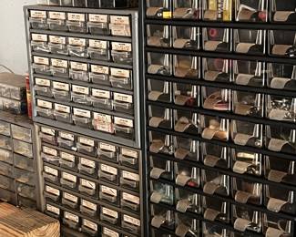 Lots of electric switches etc , screws, bolts