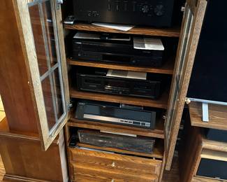 Entertainment center
Yamaha amplifier a-s301
Yamaha cd/dvd player  dvp-ns325
Onkyo dual cassette ta-rw414
Sony turntable ps-fl7II
Sony super beta sl-hf400