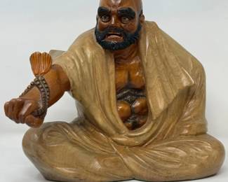 23 SolidHardwoodSeatedDarumaorBodhidharma