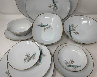 67 52PieceNoritakeOrientalBambooPatternChinaSet