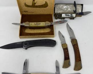 225 6PocketKnivesBokerLimitedEdPakistaniSetKershawVintage