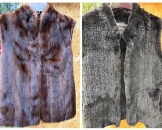 11 2LuxuriousFurVestsBrownMinkBlackRabbit