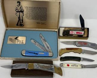 224 7PocketKnivesCaseBillyYankReaganBushTrucker4More