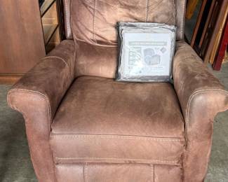 244 ChocolateBrownManualRockerReclinerwithNIPStretchVelvetCover