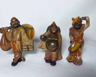 178 3VintageWoodFantasyTrioFigurines