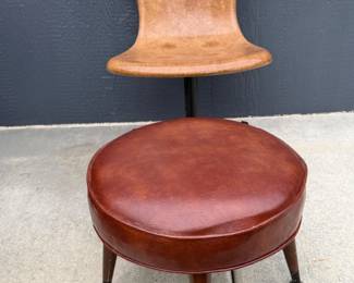 188 CoscoFiberglassChairVinylCushionOttomanorSeat