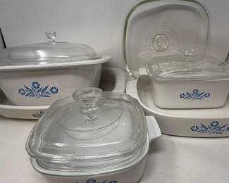 74 10PieceCorningWareCornflowerBlueBakewareCasseroles