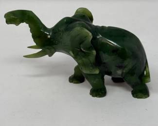53 SolidJadeCarvedElephant