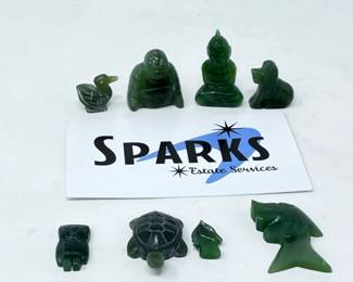 41 8SmallSolidJadeFigurines