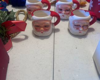 Mini winking Santa mugs 