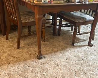 Vintage dining table and chairs 