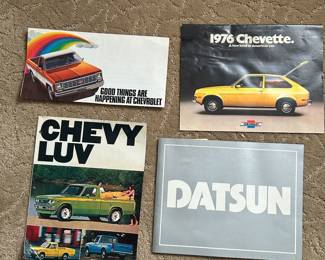 Vintage car pamphlets