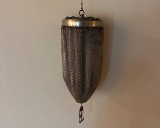 Victorian silver mesh Chatelaine purse, circa 1880-1900