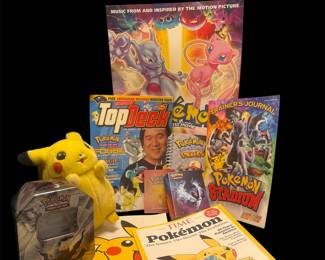 Vintage Pokemon: Talking Pickachu Plush, Cards, Collectible Magazines & More