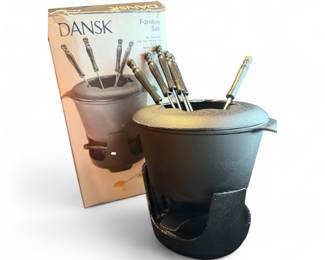 Dansk Cast Iron Fondue Set