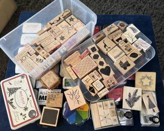 Large variety of crafting Rubber Stamps and Stamp Pads