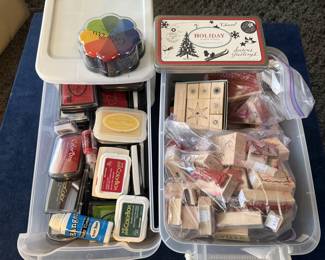 Large variety of crafting Rubber Stamps and Stamp Pads