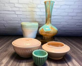 Hull Pottery Casserole,Harris Pottery & other Vintage Mid Century Ceramics