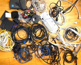 Large Lot Of Audio/Video,Stereo, TV & Computer Cables