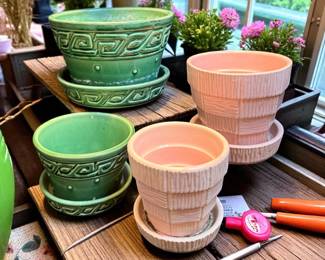 Vintage McCoy Pottery USA Pot Planters