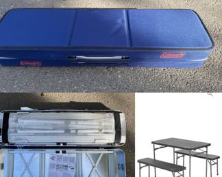 Coleman Pack Away Table & Bench Set For 4(New)