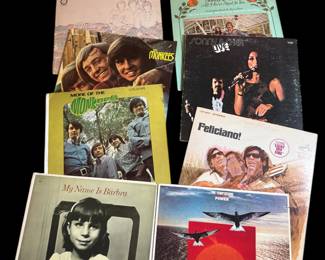 Vinyl LP’s: Barbara Streisand, Monkees, Temptations, Sonny & Cher & Feliciano