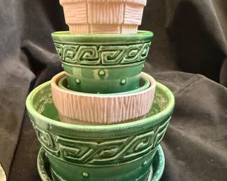 Vintage McCoy Pottery USA Pot Planters