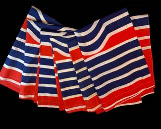 Red, white, & blue graphic curtains