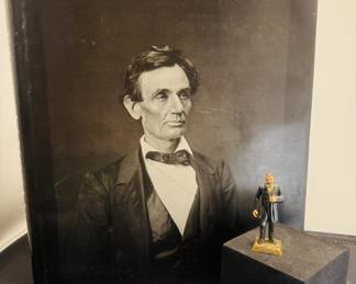 “The Faces of Lincoln” Coffee Table Book, & Lincoln Miniature