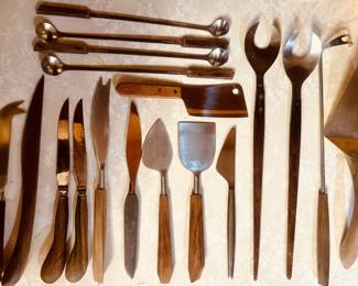 MCM Teak Handle Serving Pieces