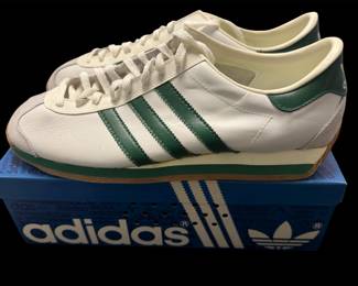 Vintagel Adidas Country Sneakers Mens 10, Made in France, New In Box