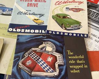 1949 Studebaker, Kaiser, Hudson, Olds, Buick, & Cadillac, Car Brochures