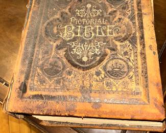 1885 Family Pictorial Bible. Loose binding.