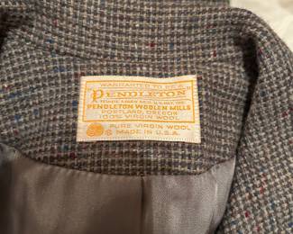 Pendleton Suit and pants - showing the label.
