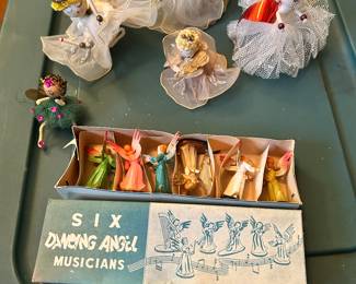 1960s-Six dancing/musicians plus a few other vintage angels.