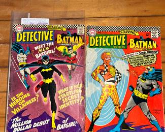 Take a look at these two comics!! On the left - Detective Comics #359 with the first appearance of Batgirl (a key comic for collectors) on the right is issue 358 from  Detective Comics - Batman with the first appearance of Spellbinder!