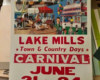Lake Mills Carnival Poster. (Have not figured out the year for this poster... yet!